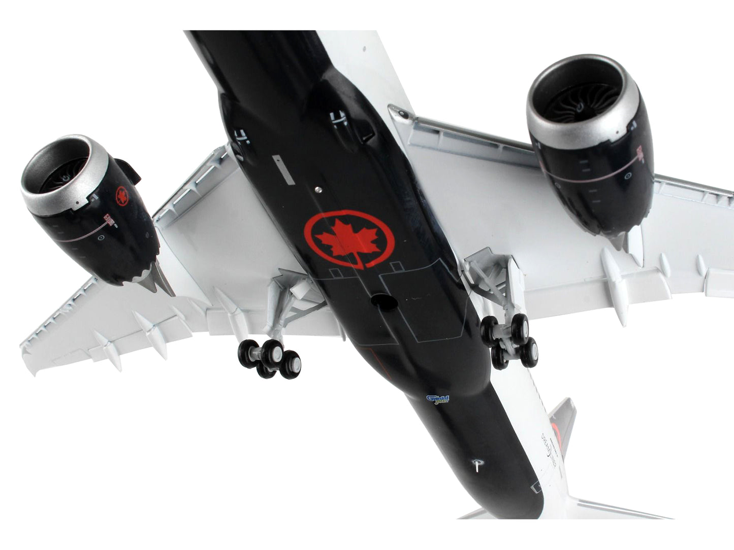 Boeing 787-9 Commercial Aircraft with Flaps Down "Air Canada" White with Black Tail "Gemini 200" Series 1/200 Diecast Model Airplane by GeminiJets-DiecastModeler.com