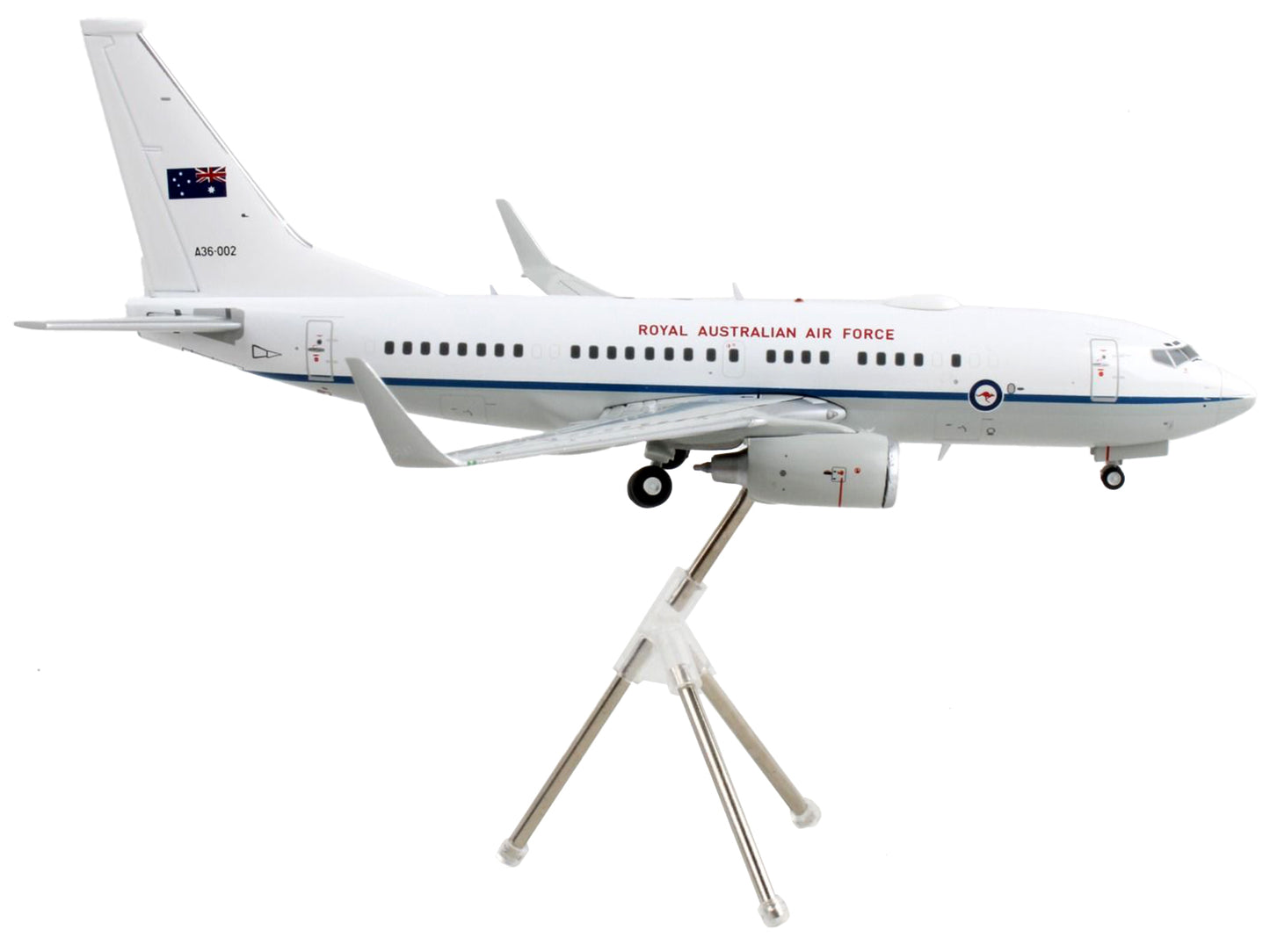 Boeing 737-700 Transport Aircraft "Royal Australian Air Force - A36-002" White and Gray "Gemini 200" Series 1/200 Diecast Model Airplane by GeminiJets-DiecastModeler.com