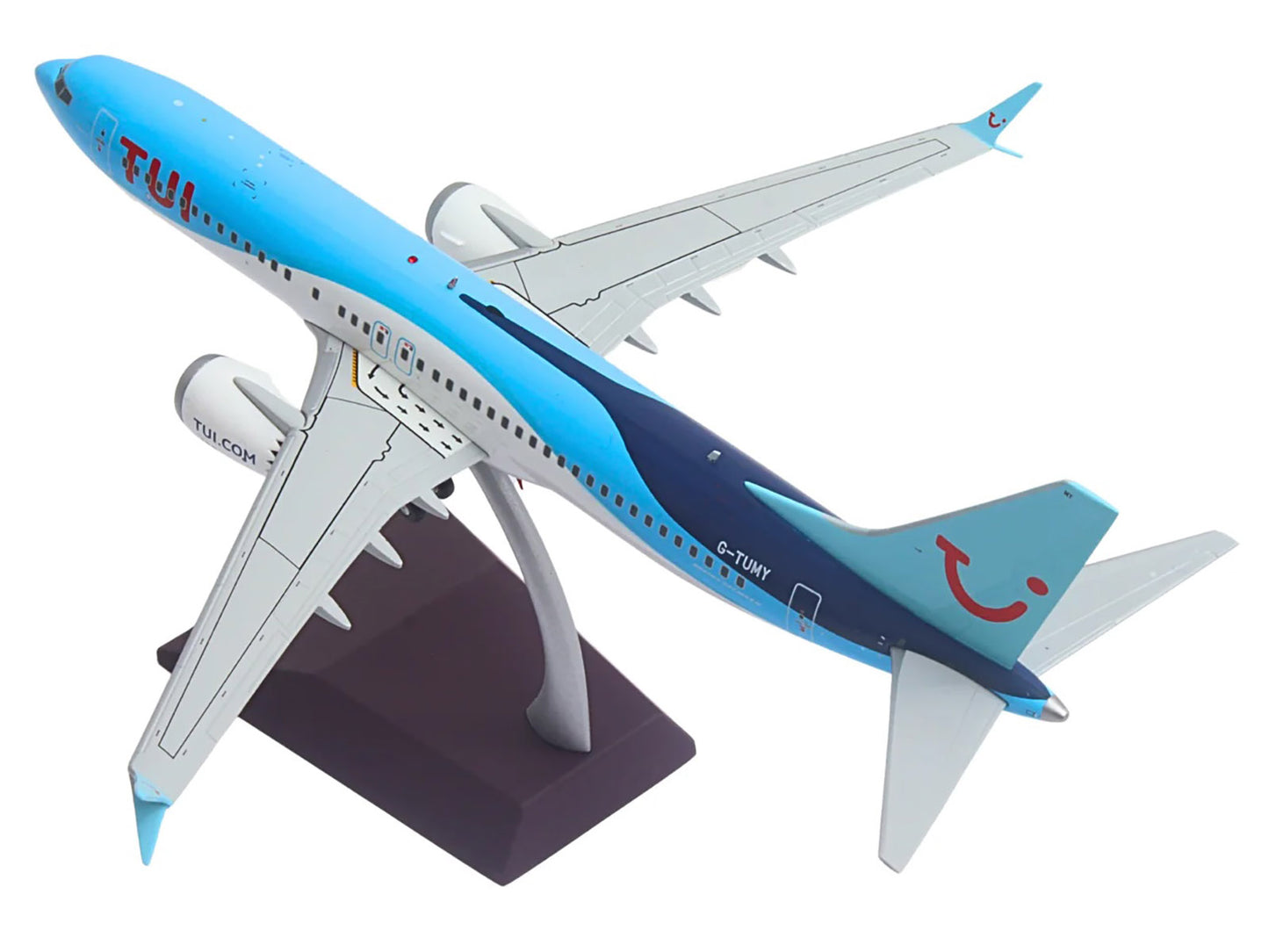 Boeing 737 MAX 8 Commercial Aircraft "TUI Airways" (G-TUMY) Blue and White "Gemini 200" Series 1/200 Diecast Model Airplane by GeminiJets