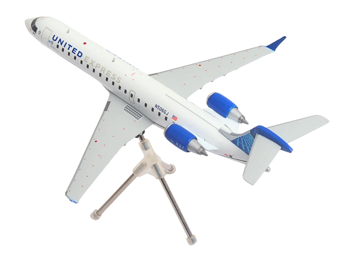 Bombardier CRJ550 Commercial Aircraft "United Express" (N506GJ) White with Blue Tail "Gemini 200" Series 1/200 Diecast Model Airplane by GeminiJets