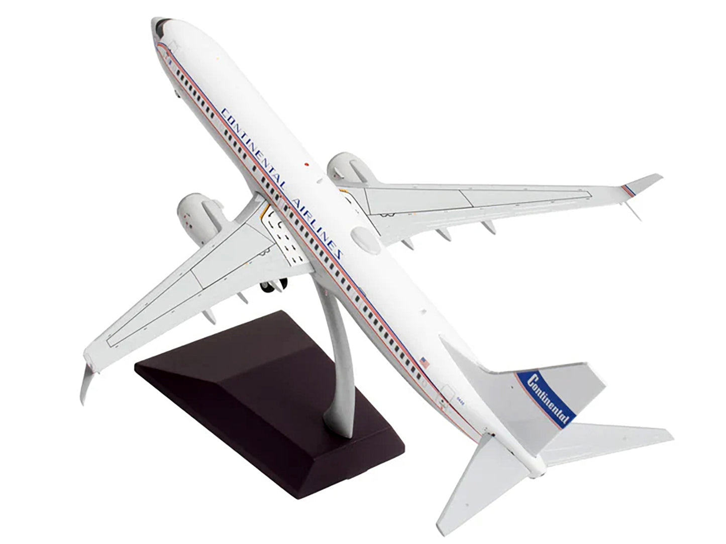 Boeing 737-900ER Commercial Aircraft "Continental Airlines - United Airlines" (N75435) White with Red and Blue Stripes "Gemini 200" Series 1/200 Diecast Model Airplane by GeminiJets-DiecastModeler.com