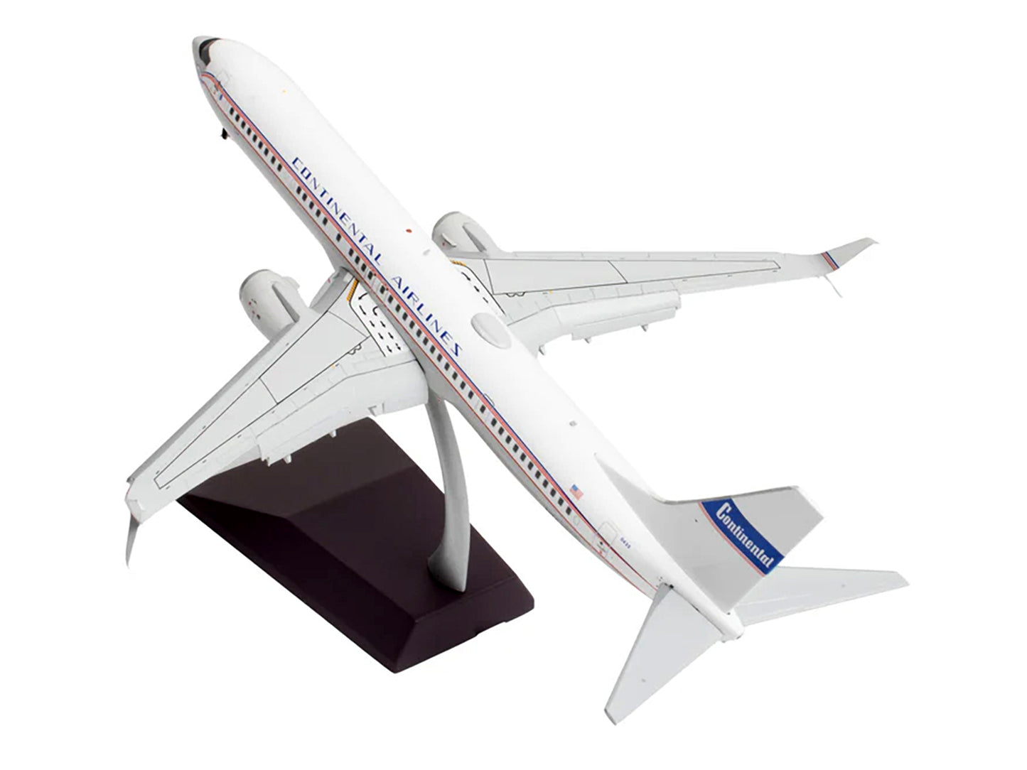 Boeing 737-900ER Commercial Aircraft with Flaps Down "Continental Airlines - United Airlines" (N75435) White with Red and Blue Stripes "Gemini 200" Series 1/200 Diecast Model Airplane by GeminiJets-DiecastModeler.com