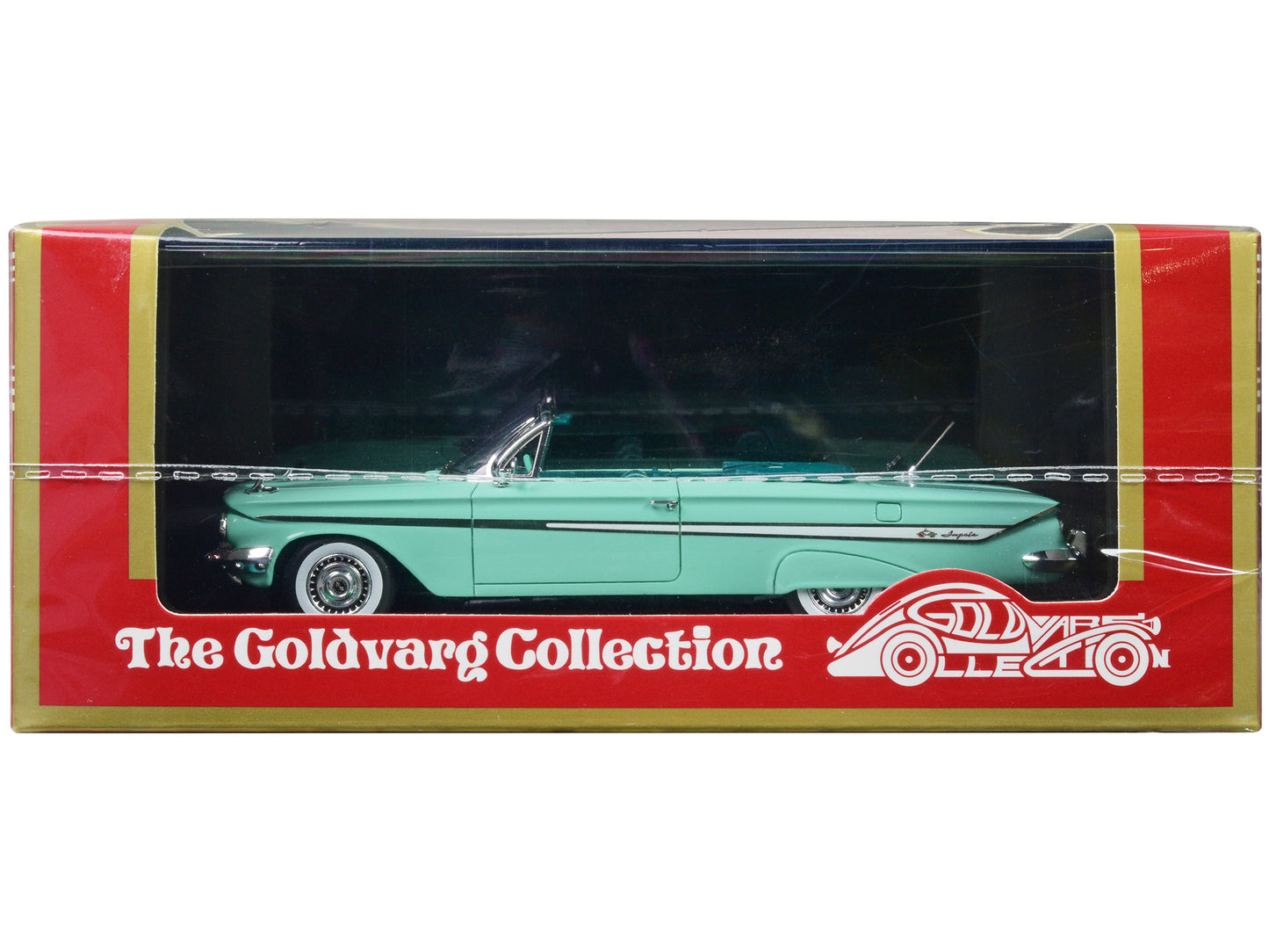 1961 Chevrolet Impala Convertible Light Green with Green Interior Limited Edition to 240 pieces Worldwide 1/43 Model Car by Goldvarg Collection-DiecastModeler.com