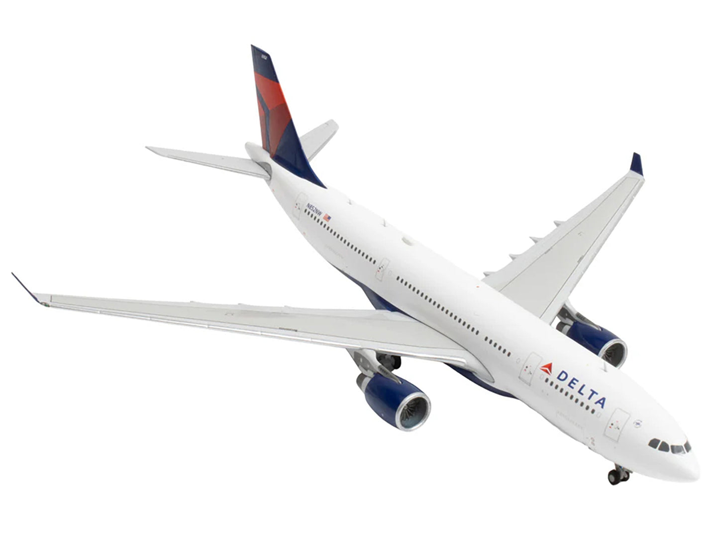 Airbus A330-200 Commercial Aircraft "Delta Air Lines" (N852NW) White with Red and Blue Tail 1/400 Diecast Model Airplane by GeminiJets