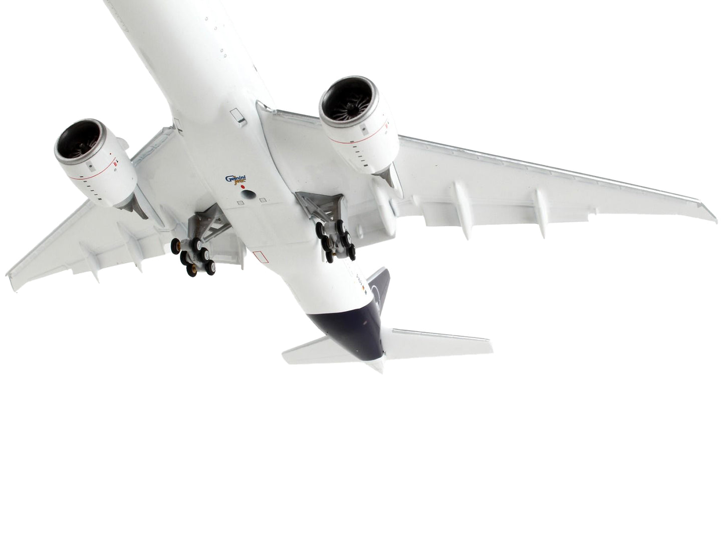 Boeing 777F Commercial Aircraft with Flaps Down "Lufthansa Cargo" White with Dark Blue Tail 1/400 Diecast Model Airplane by GeminiJets-DiecastModeler.com