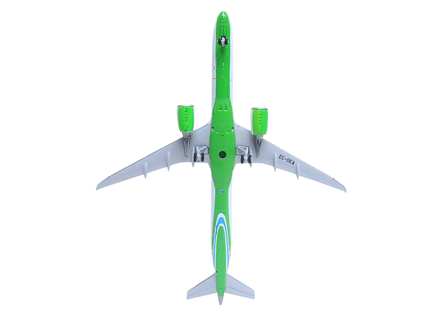 Embraer E195-E2 Commercial Aircraft "Binter Canarias" (EC-OEA) White with Green Tail Stripes Stripes 1/400 Diecast Model Airplane by GeminiJets