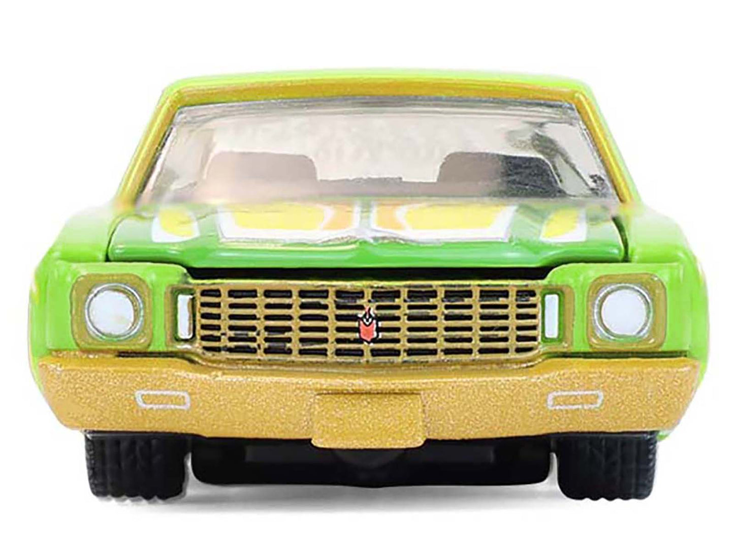 1970 Chevrolet Monte Carlo Lowrider "Michael Heralda Special Edition" Lime Green with Graphics "Hobby Exclusive" Series 1/64 Diecast Model Car by Greenlight-DiecastModeler.com
