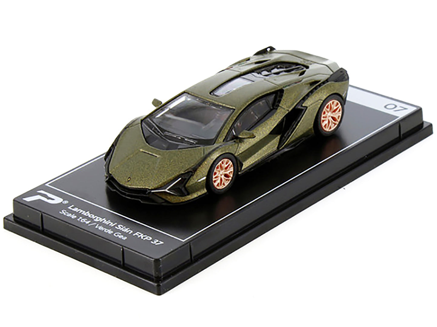Lamborghini Sian FKP 37 Verde Gea Green Metallic "Hypercar League Collection" 1/64 Diecast Model Car by PosterCars-DiecastModeler.com