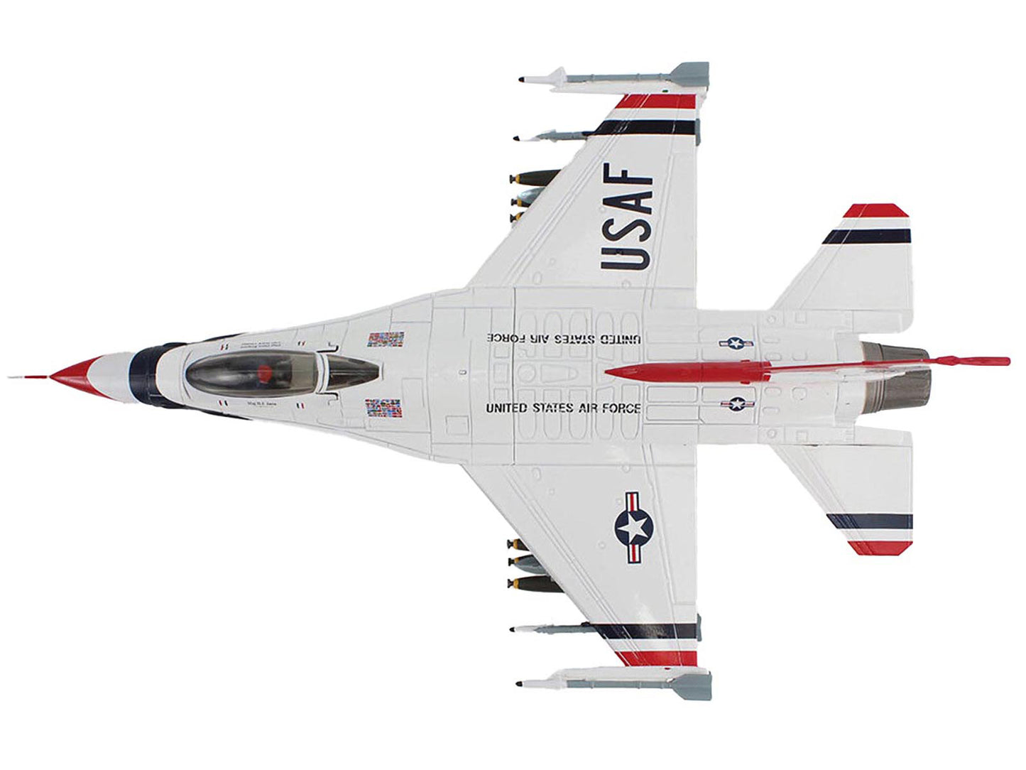 Lockheed F-16C Fighting Falcon Fighter Aircraft "No.10 Thunderbirds Warbird" United States Air Force "Air Power Series" 1/72 Diecast Model by Hobby Master-DiecastModeler.com