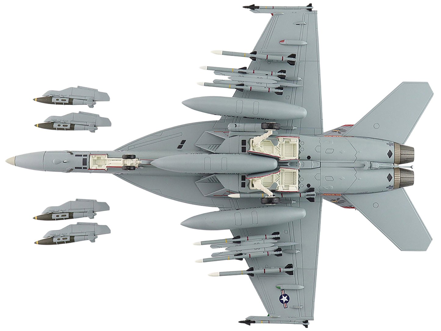 Boeing F/A-18E Super Hornet Fighter Aircraft "168910 Golden Warriors VFA-87 Operation Inherent Resolve" (2017) United States Navy "Air Power Series" 1/72 Diecast Model by Hobby Master