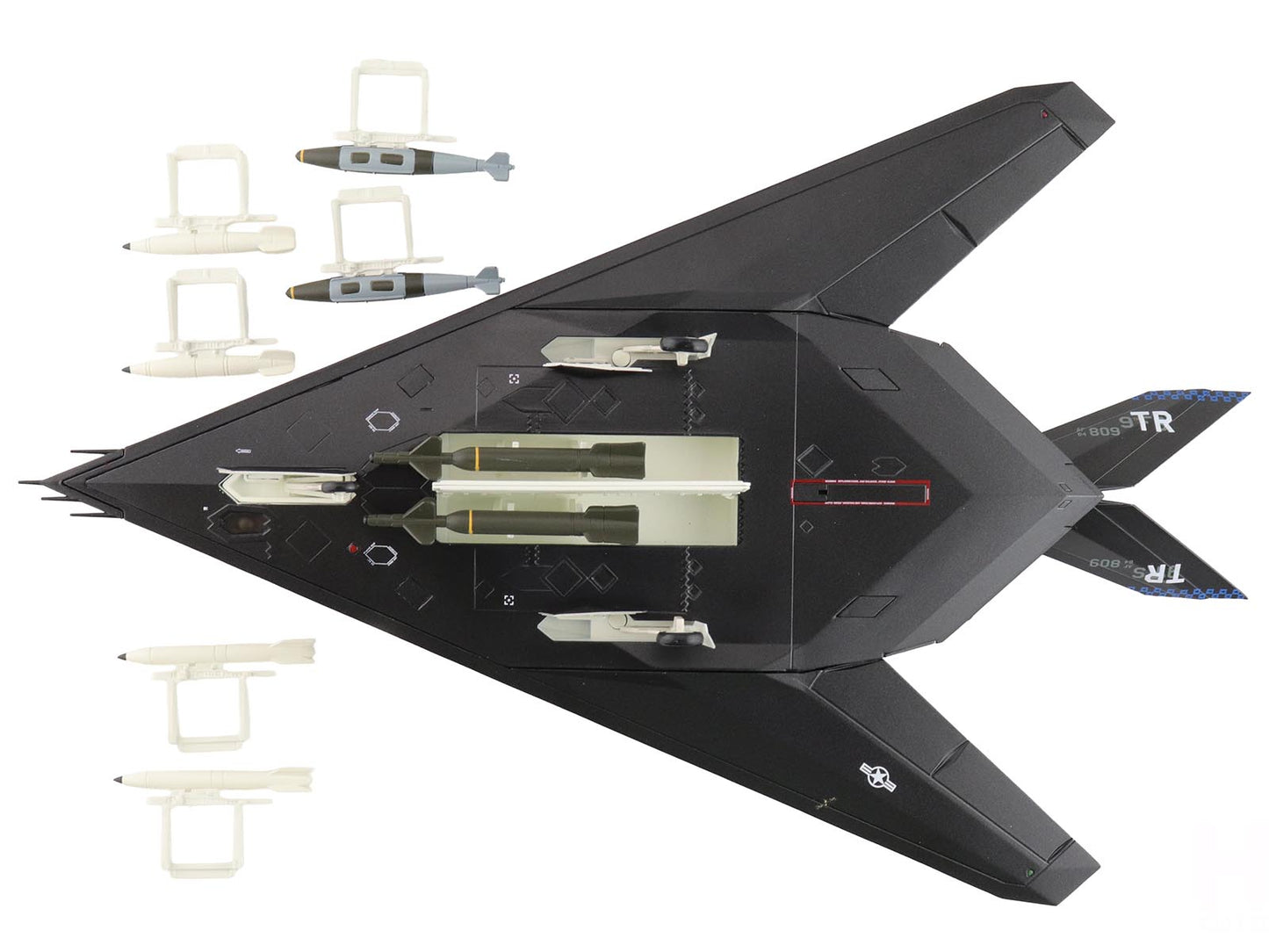 Lockheed F-117A Nighthawk Stealth Aircraft "84-0809" (2022) United States Air Force "Air Power Series" 1/72 Diecast Model by Hobby Master