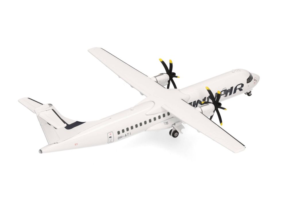 ATR 72-500 Commercial Aircraft "FinnAir" (OH-ATI) White 1/200 Diecast Model Airplane by Herpa-DiecastModeler.com