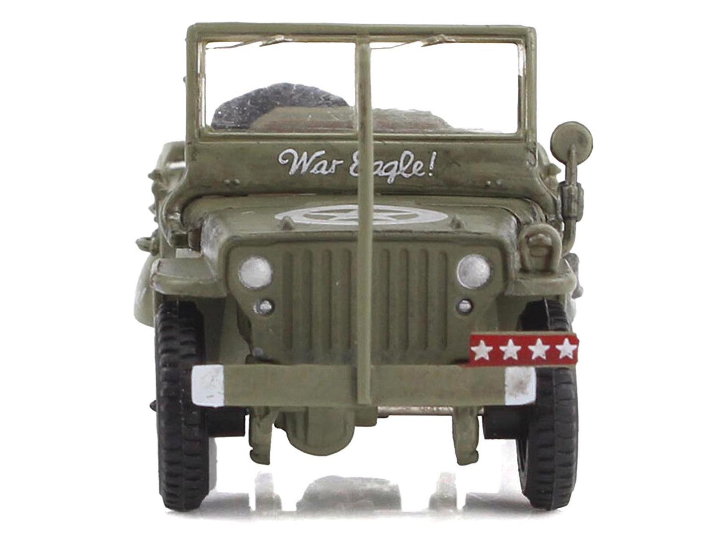 U.S. 1/4 ton Military Vehicle Olive Drab "Gen. George Patton US 3rd Army War Eagle" (1945) United States Army "Ground Power Series" 1/72 Diecast Model by Hobby Master