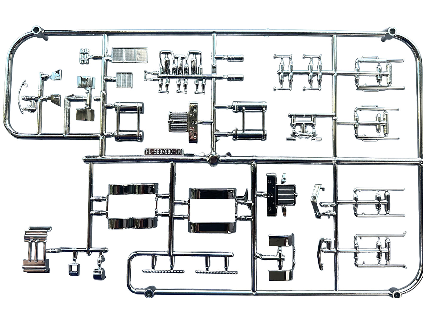 Chrome Plated Parts for Peterbilt 589 and Kenworth W990 Trucks 1/87 (HO) Plastic Model by HO Logistics