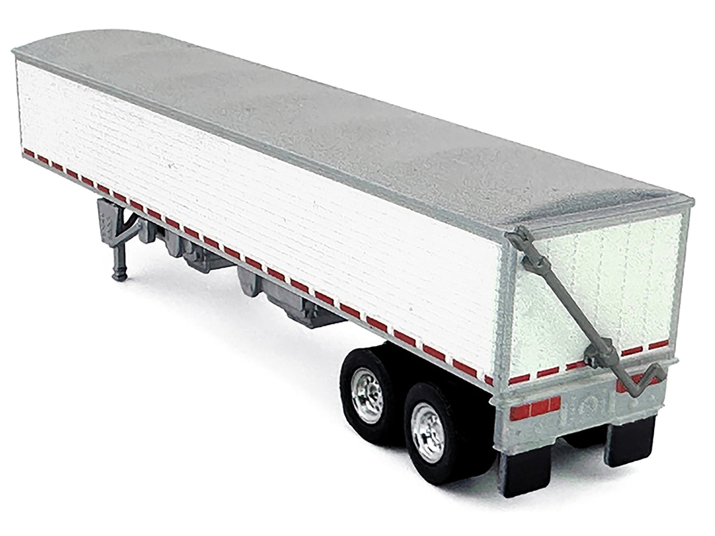 Covered Grain Trailer White with Silver Tarp 1/87 (HO) Plastic Model Car by HO Logistics-DiecastModeler.com