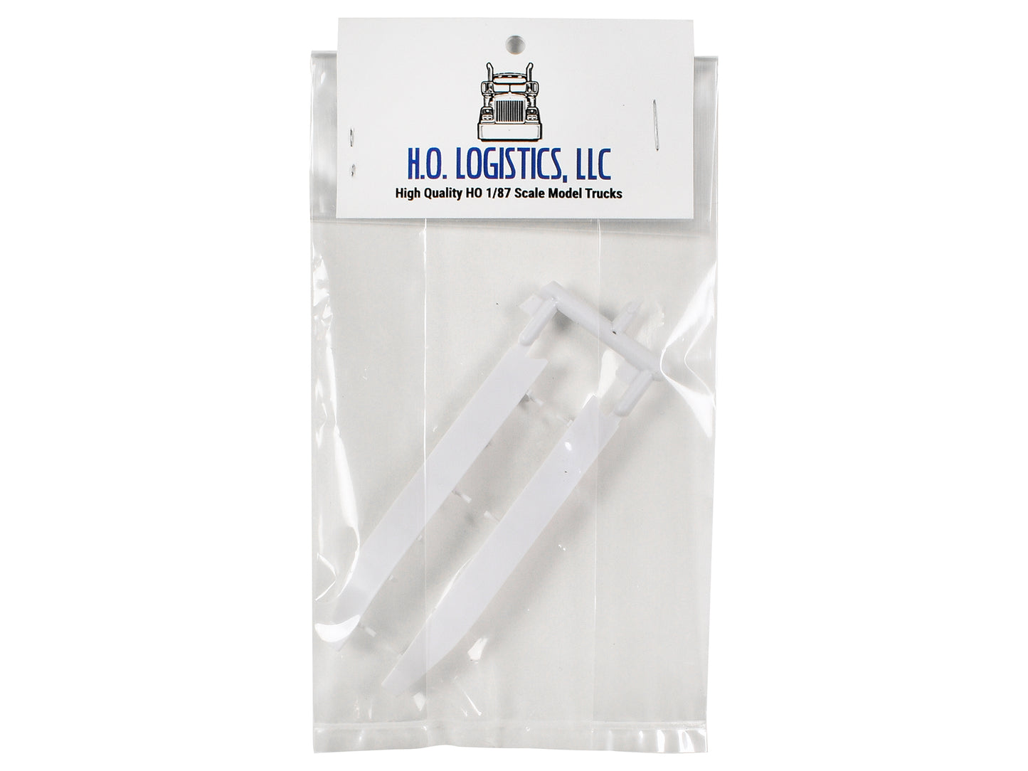 Trailer Wind Skirts for 53' Dry Vans White 1/87 (HO) Plastic Model Car by HO Logistics-DiecastModeler.com