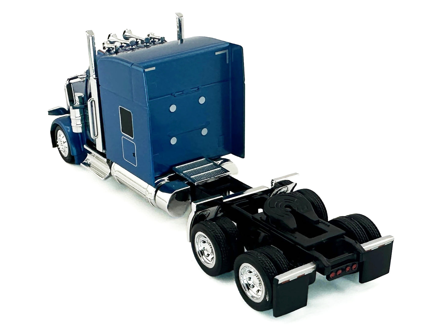 Peterbilt 589 with Stand Up Sleeper Cab Blue Metallic 1/87 (HO) Plastic Model Car by HO Logistics