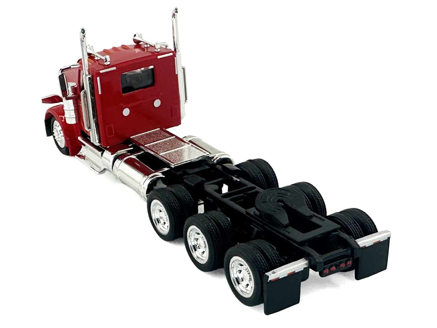 Peterbilt 589 3-Axel Day Cab Red 1/87 (HO) Plastic Model Car by HO Logistics-DiecastModeler.com