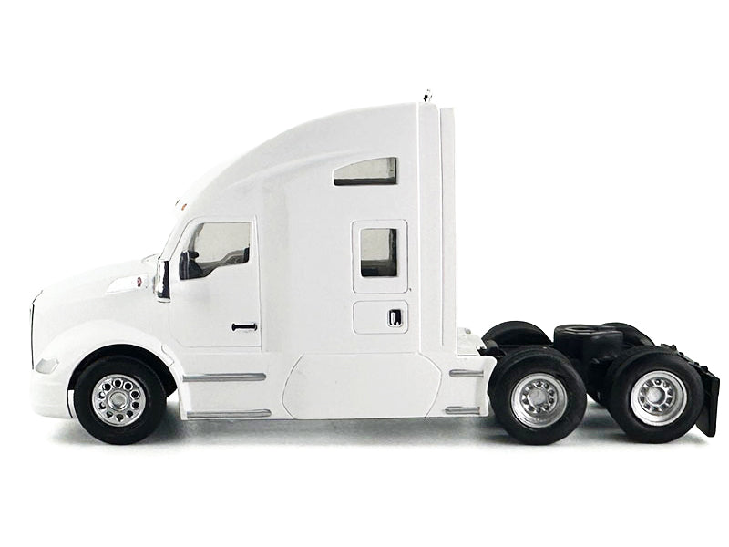Kenworth T680 Sleeper Cab White 1/87 (HO) Plastic Model Car by HO Logistics