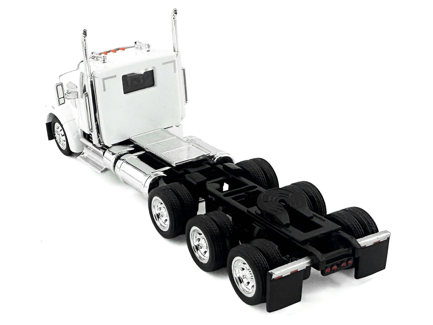Kenworth W990 3-Axel Day Cab White 1/87 (HO) Plastic Model Car by HO Logistics-DiecastModeler.com