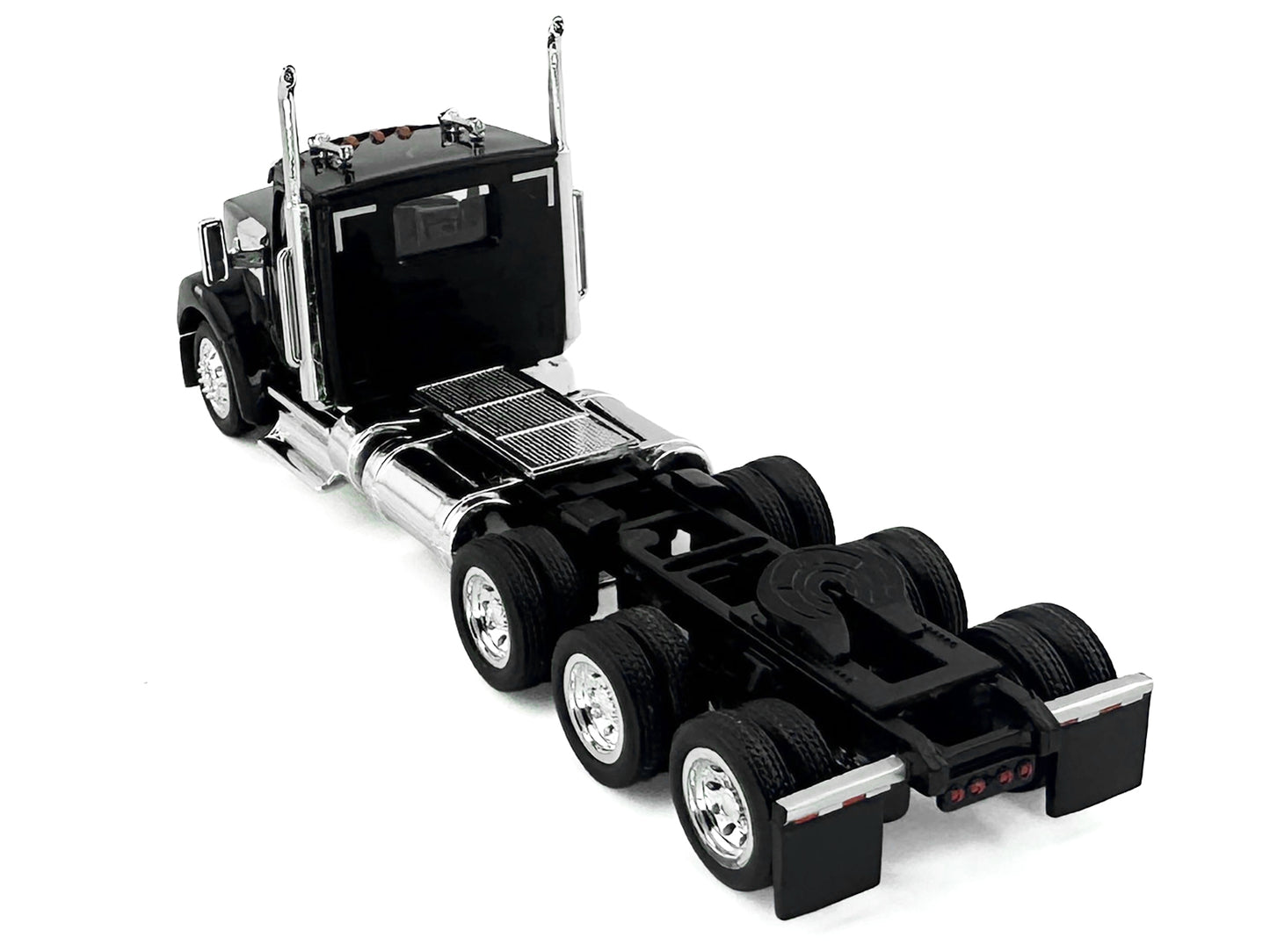 Kenworth W990 3-Axel Day Cab Black 1/87 (HO) Plastic Model Car by HO Logistics