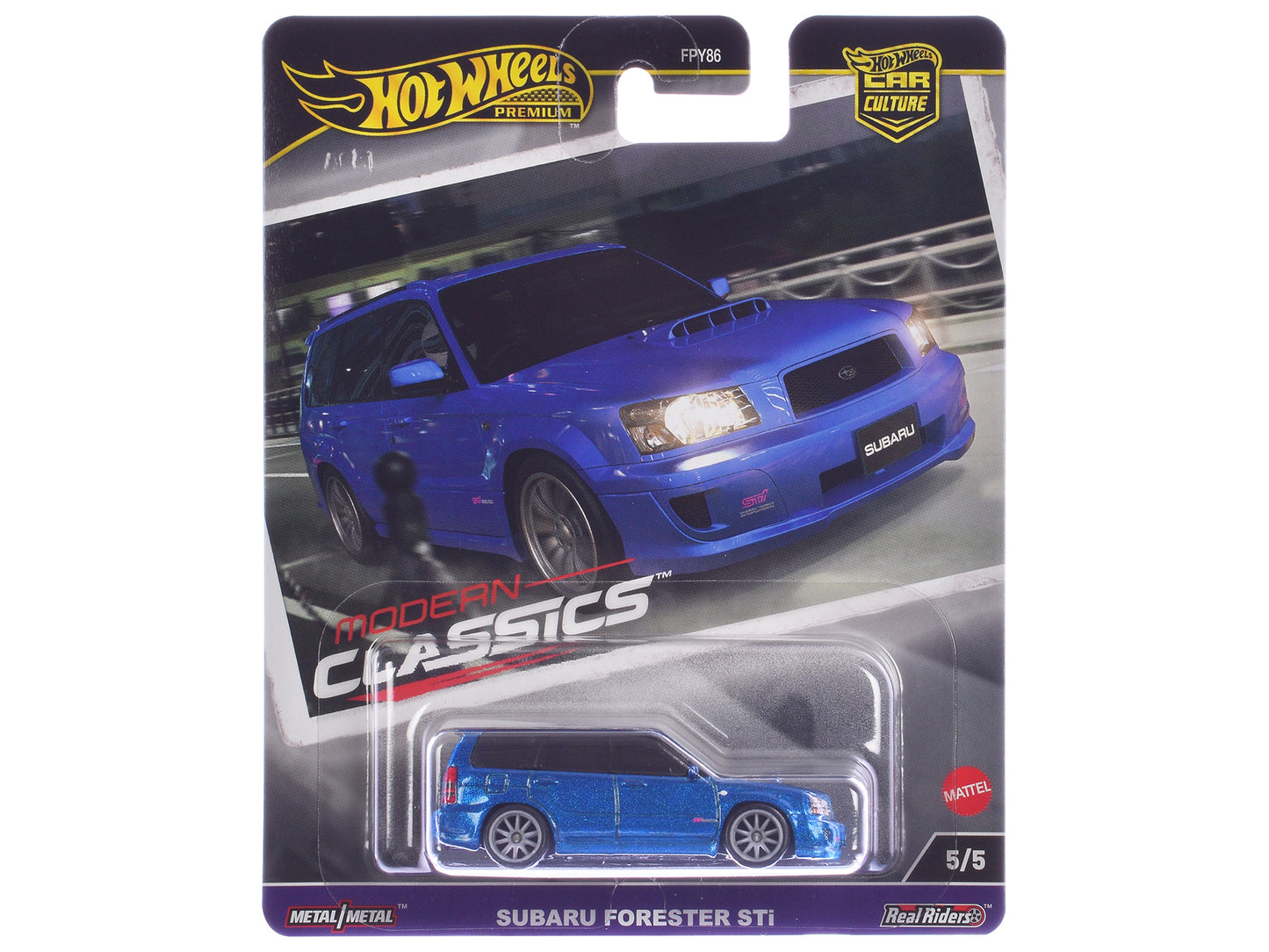 Subaru Forester STi Blue Metallic "Modern Classics" Series Diecast Model Car by Hot Wheels