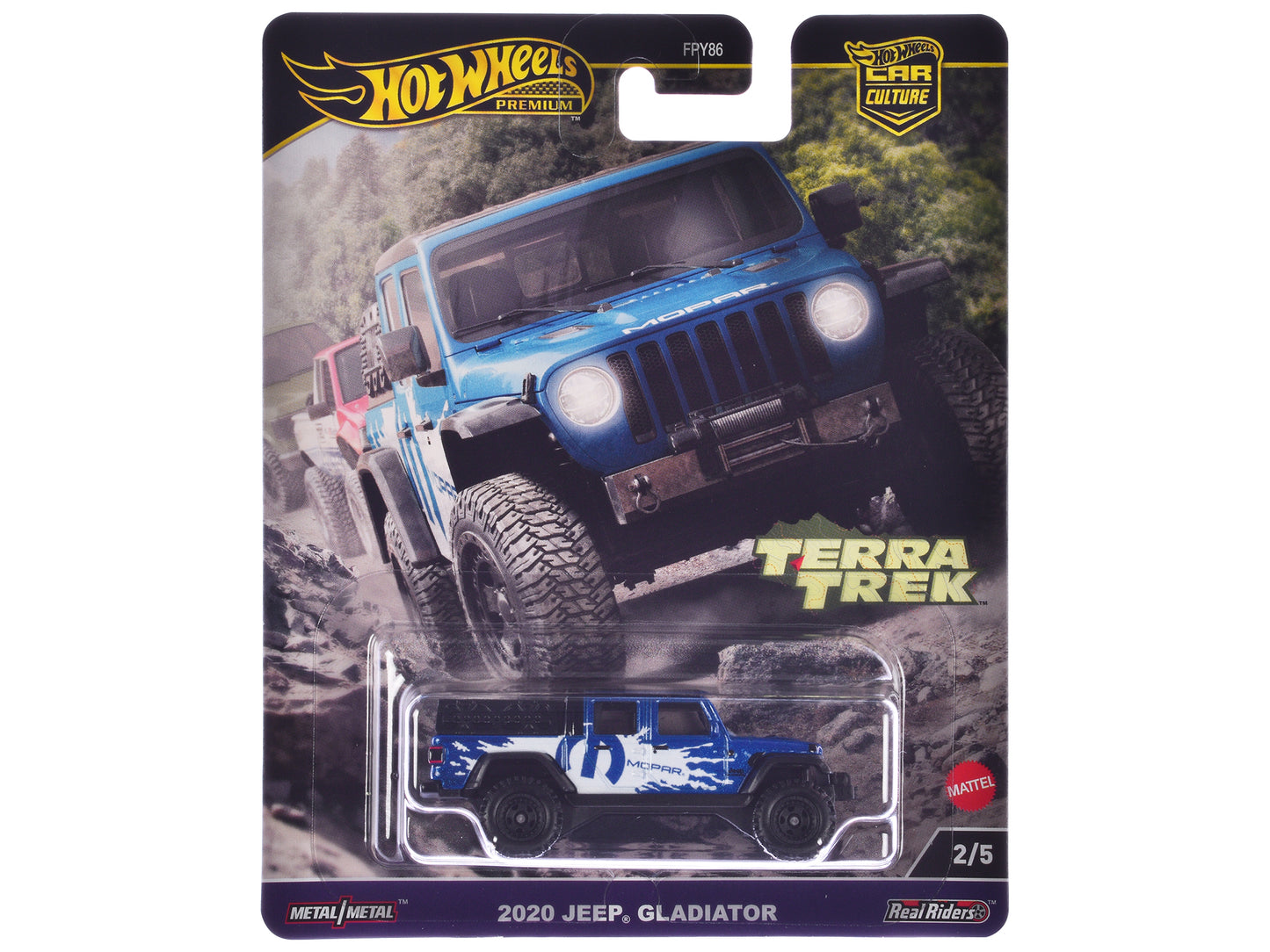 2020 Jeep Gladiator Pickup Truck Blue Metallic "MOPAR" "Terra Trek" Series Diecast Model Car by Hot Wheels-DiecastModeler.com