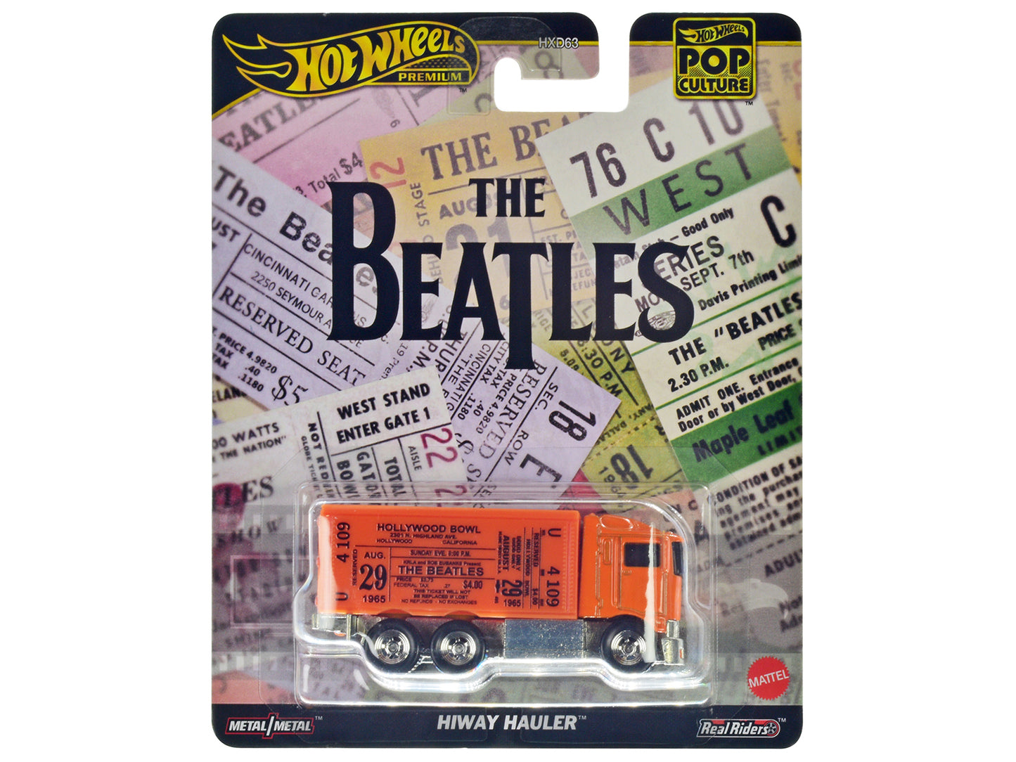 Hiway Hauler Orange with Concert Ticket Graphics "The Beatles" "Pop Culture" Series Diecast Model Car by Hot Wheels-DiecastModeler.com