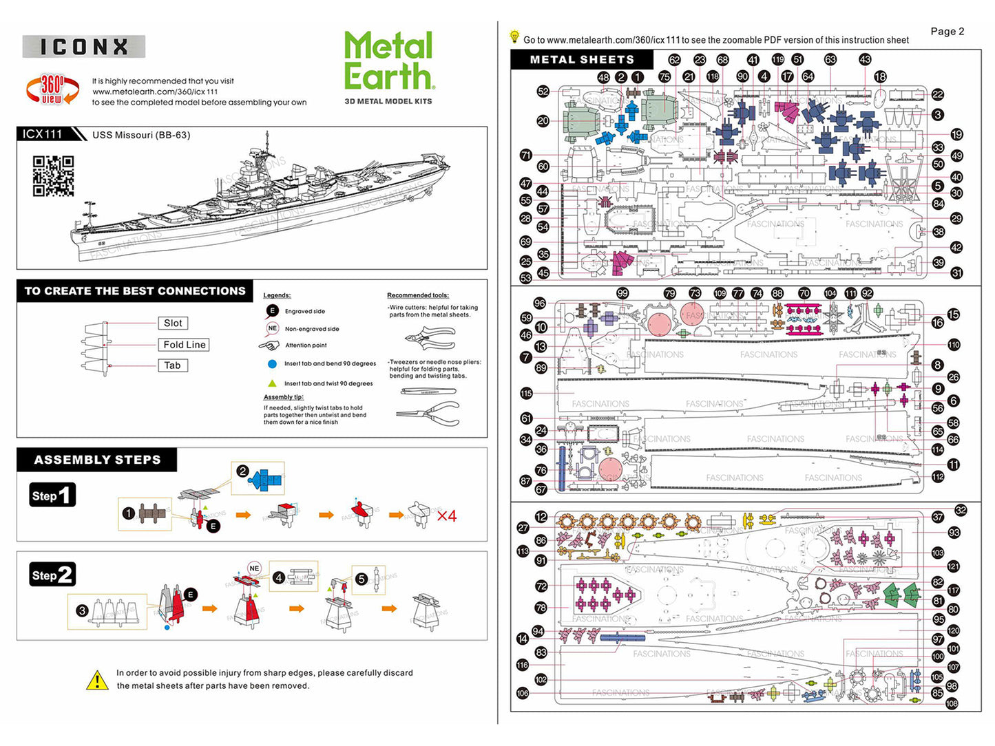 Model Kit USS Missouri (BB-63) Navy Battleship (Challenging Difficulty) Steel Model by Metal Earth-DiecastModeler.com