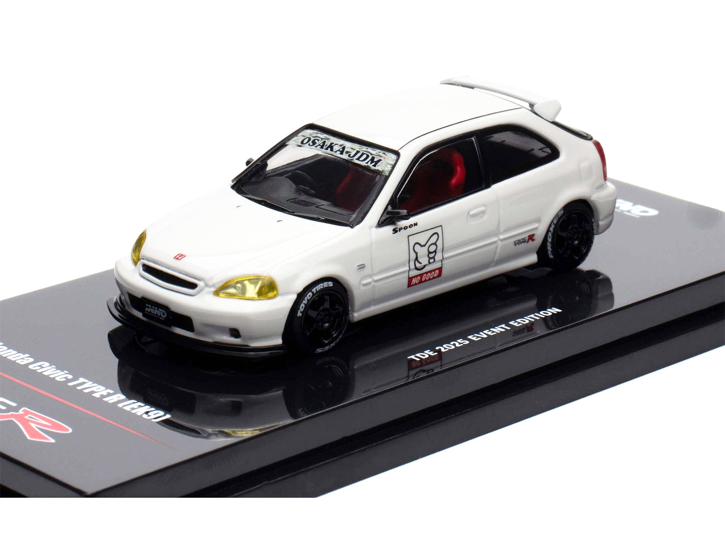 Honda Civic Type R (EK9) RHD (Right Hand Drive) White "Thailand Diecast Expo 2025 Event Edition" 1/64 Diecast Model Car by Inno Models