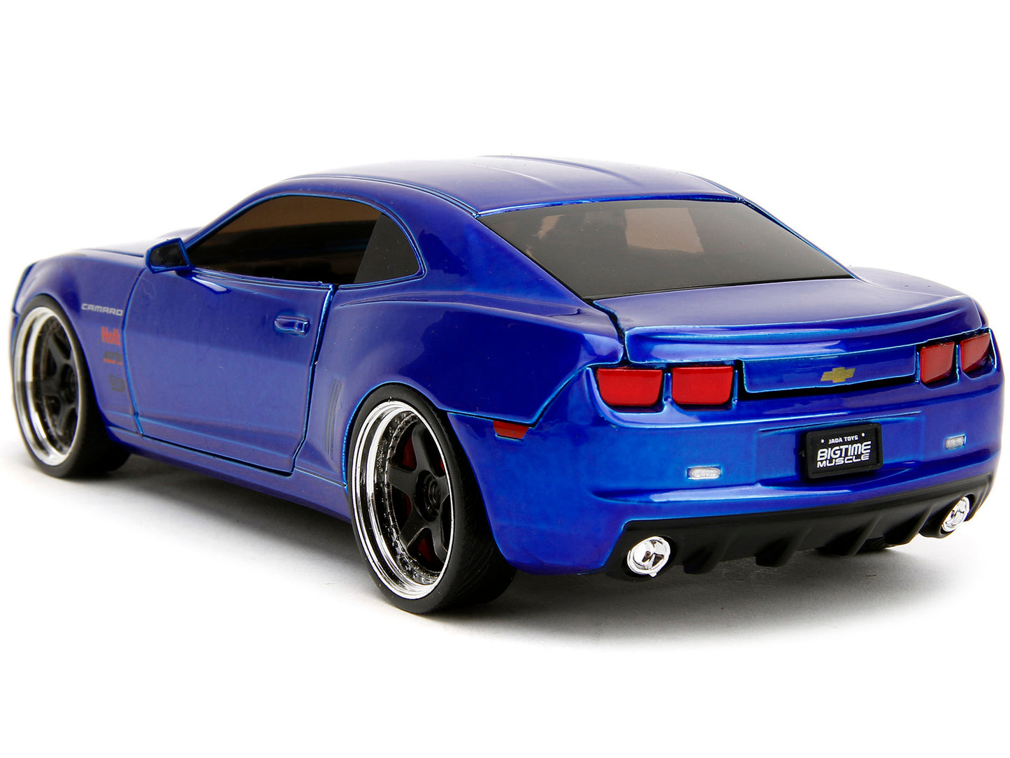 2010 Chevrolet Camaro Candy Blue with Black Hood "Bigtime Muscle" Series 1/24 Diecast Model Car by Jada-DiecastModeler.com
