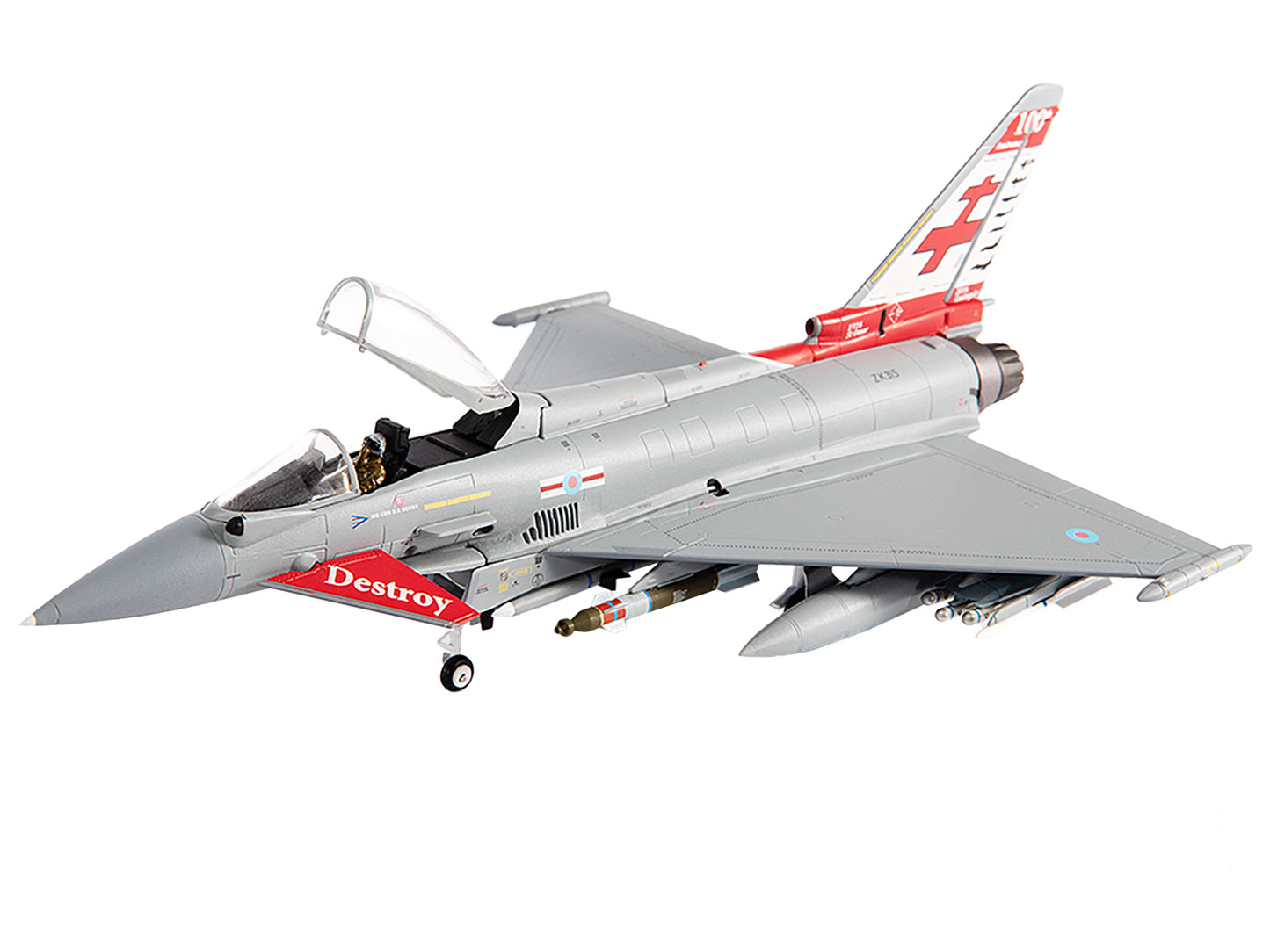 Eurofighter Typhoon FGR4 EF-2000 Aircraft "No.41(R) Squadron 100th Anniversary" (2016) British Royal Air Force 1/72 Diecast Model by JC Wings-DiecastModeler.com