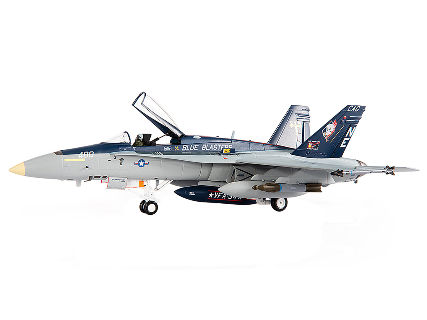 McDonnell Douglas F/A-18C Hornet Aircraft "VFA-34 Blue Blasters USS Carl Vinson Last Cruise" (2018) United States Navy 1/72 Diecast Model by JC Wings-DiecastModeler.com