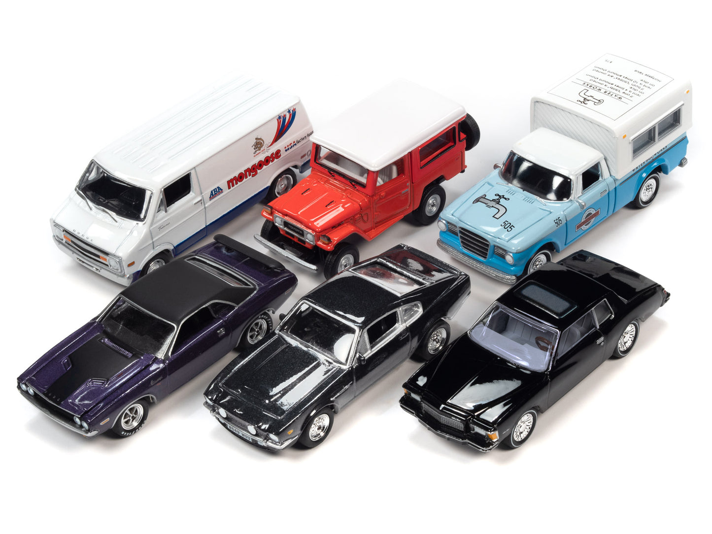 Pop Culture 2023 Set of 6 Cars Release 2 1/64 Diecast Model Cars by Johnny Lightning-DiecastModeler.com
