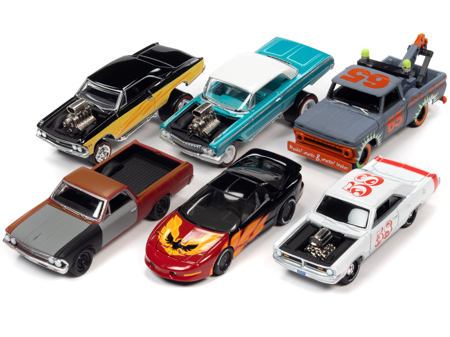 "Street Freaks" 2021 Set A of 6 Cars Release 4 1/64 Diecast Model Cars by Johnny Lightning-DiecastModeler.com