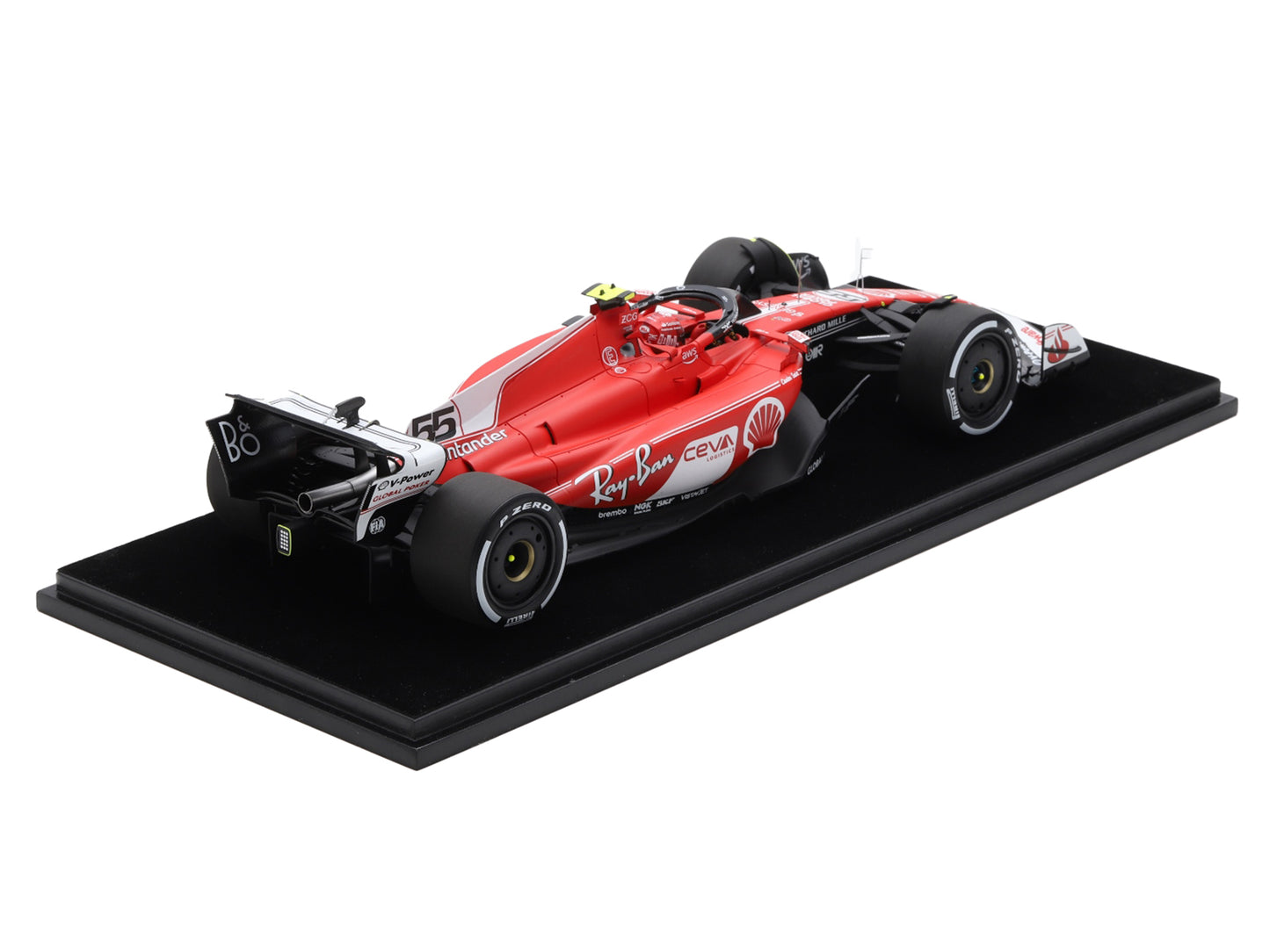 Ferrari SF-23 #55 Carlos Sainz Formula One F1 "Las Vegas GP" (2023) with Acrylic Display Case 1/18 Model Car by LookSmart