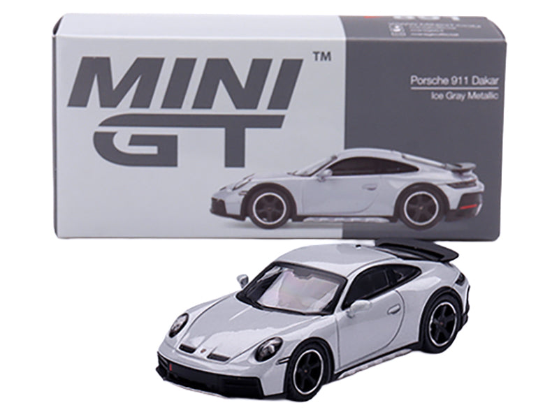 Porsche 911 Dakar Ice Gray Metallic Limited Edition 1/64 Diecast Model Car by Mini GT