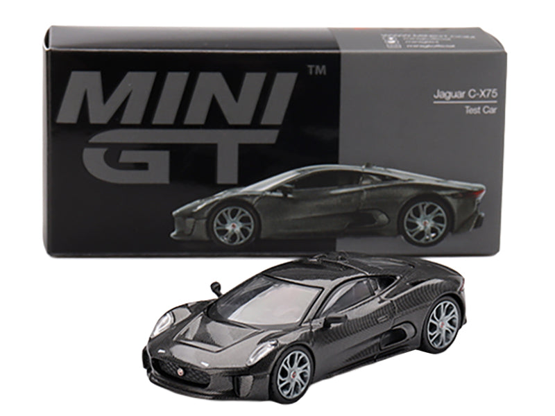 Jaguar C-X75 "Test Car" Black Carbon Limited Edition 1/64 Diecast Model Car by Mini GT