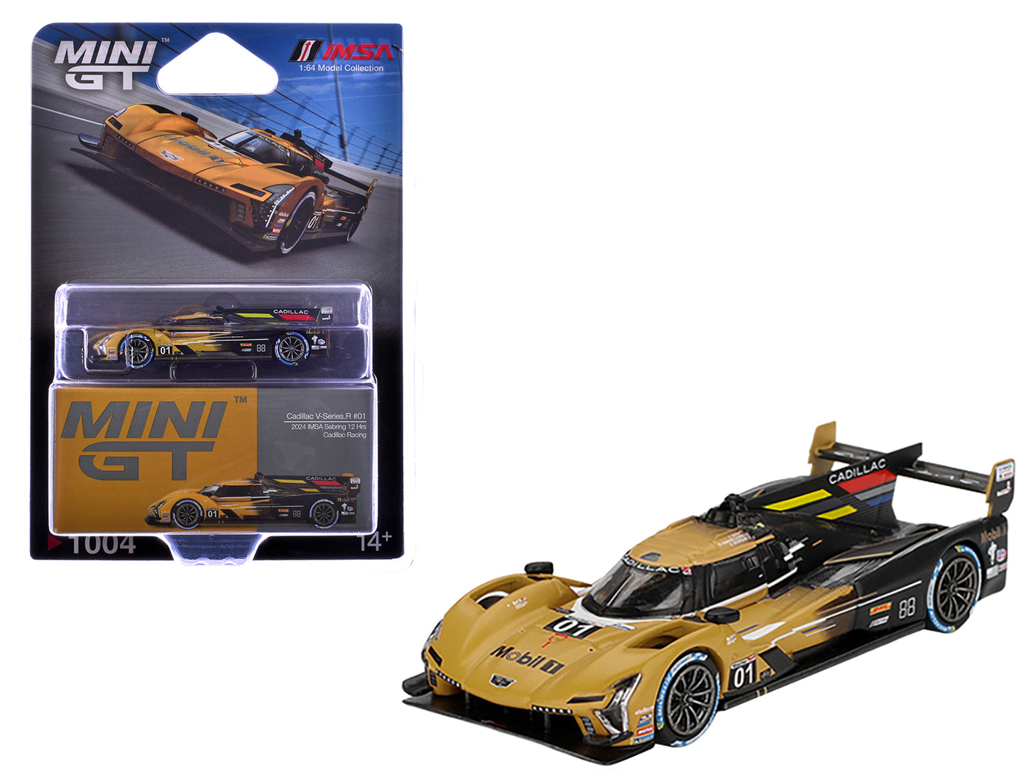 Cadillac V-Series.R #01 Sebastien Bourdais - Scott Dixon - Renger van der Zande "Cadillac Racing" 2nd Place IMSA "12 Hours of Sebring" (2024) Limited Edition 1/64 Diecast Model Car by Mini GT-DiecastModeler.com