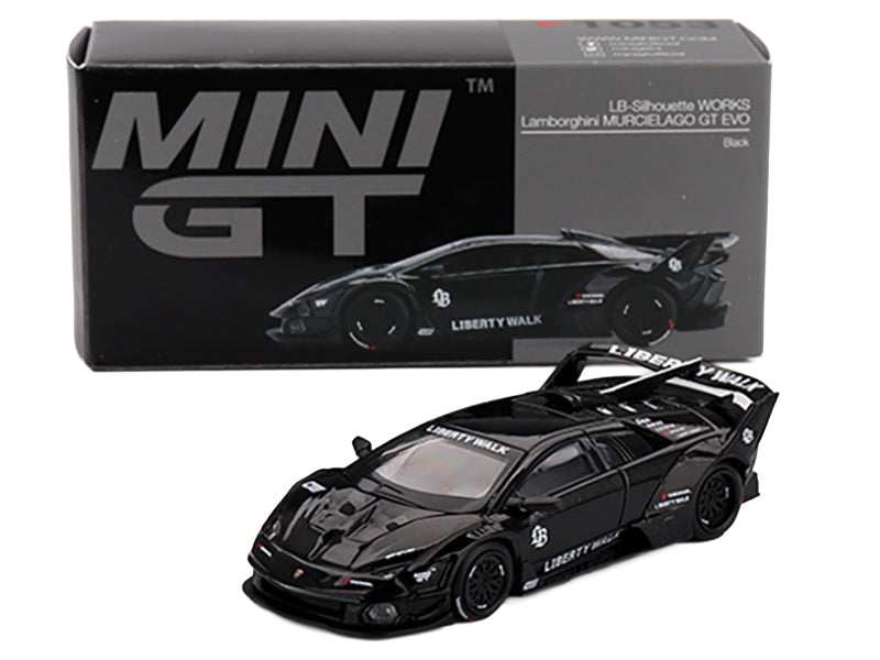 Lamborghini Murcielago GT EVO LB-Silhouette Works Black Limited Edition 1/64 Diecast Model Car by Mini GT