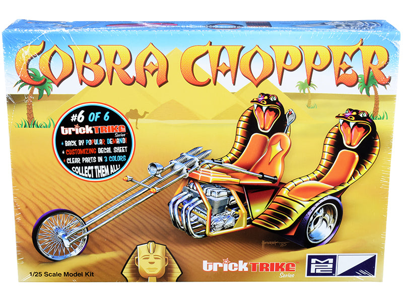 Skill 2 Model Kit Cobra Chopper "Trick Trikes" Series 1/25 Scale Model by MPC-DiecastModeler.com