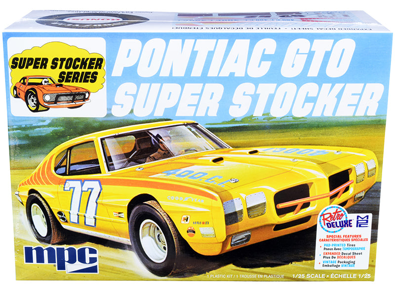 Skill 2 Model Kit 1970 Pontiac GTO Super Stocker 1/25 Scale Model by MPC-DiecastModeler.com
