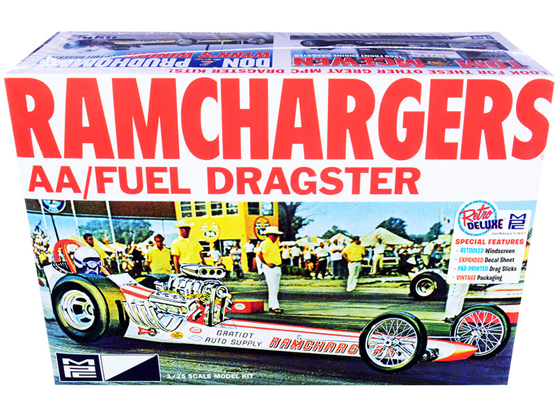Skill 2 Model Kit Ramchargers AA/Fuel Dragster 1/25 Scale Model by MPC-DiecastModeler.com