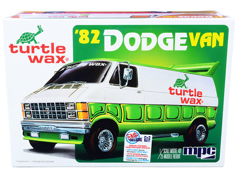 Skill 2 Model Kit 1982 Dodge Van Custom "Turtle Wax" 2-in-1 Kit 1/25 Scale Model by MPC-DiecastModeler.com