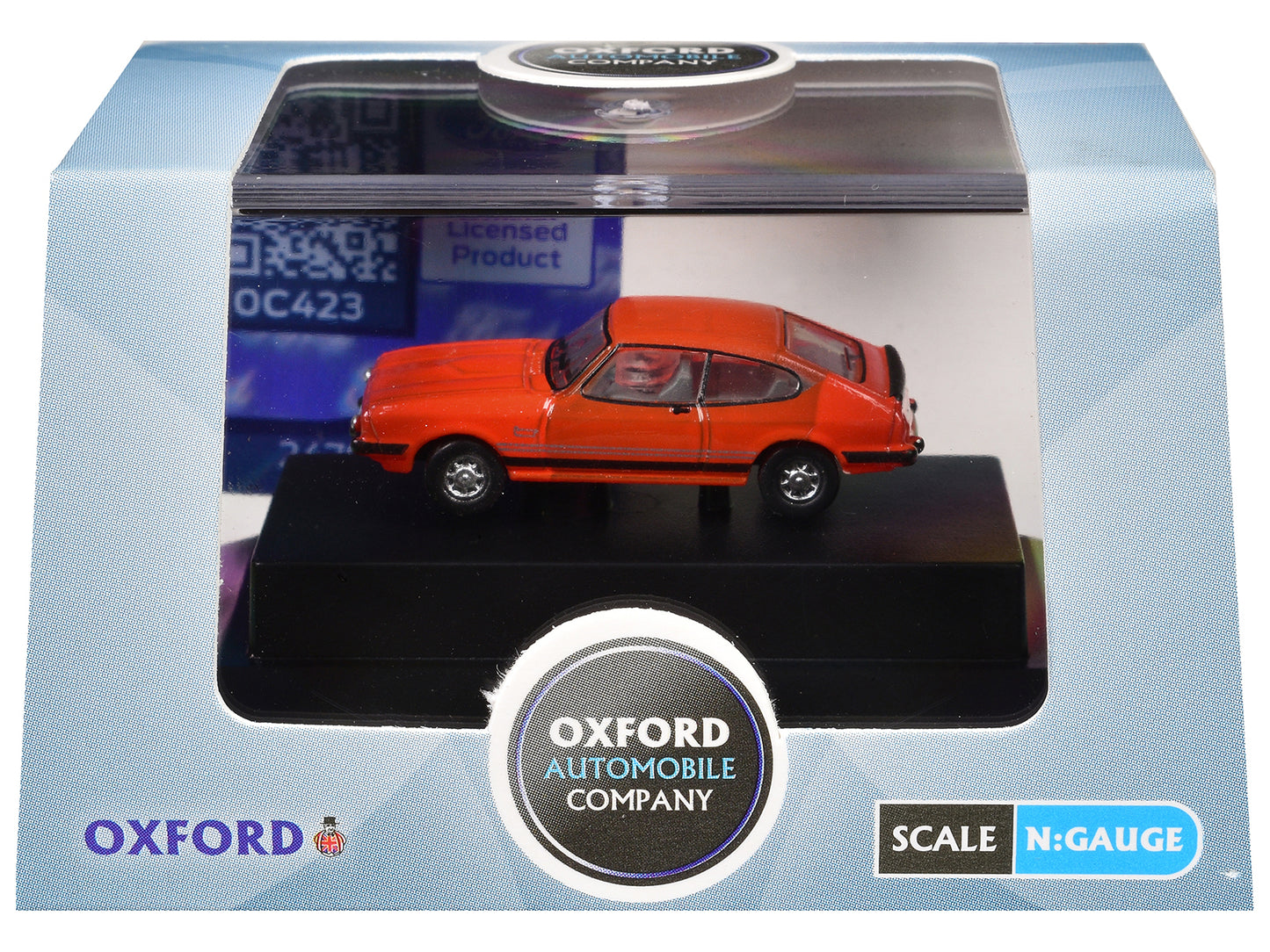 Ford Capri Mk3 RHD (Right Hand Drive) Sebring Red 1/148 (N) Scale Diecast Model Car by Oxford Diecast