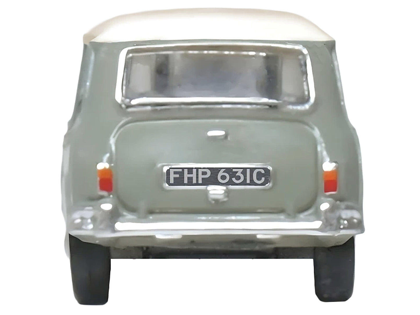 Mini Classic Tweed Gray with Cream Top 1/148 (N) Scale Diecast Model Car by Oxford Diecast