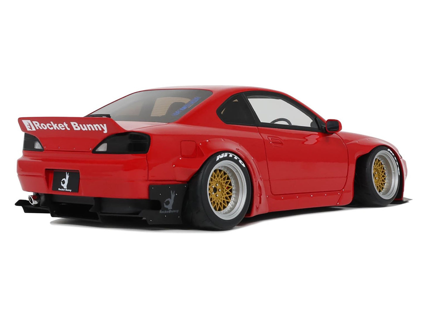 2014 Nissan Silvia (S15) RHD (Right Hand Drive) "Rocket Bunny" Red with Graphics Limited Edition to 2000 pieces Worldwide 1/18 Model Car by Otto Mobile