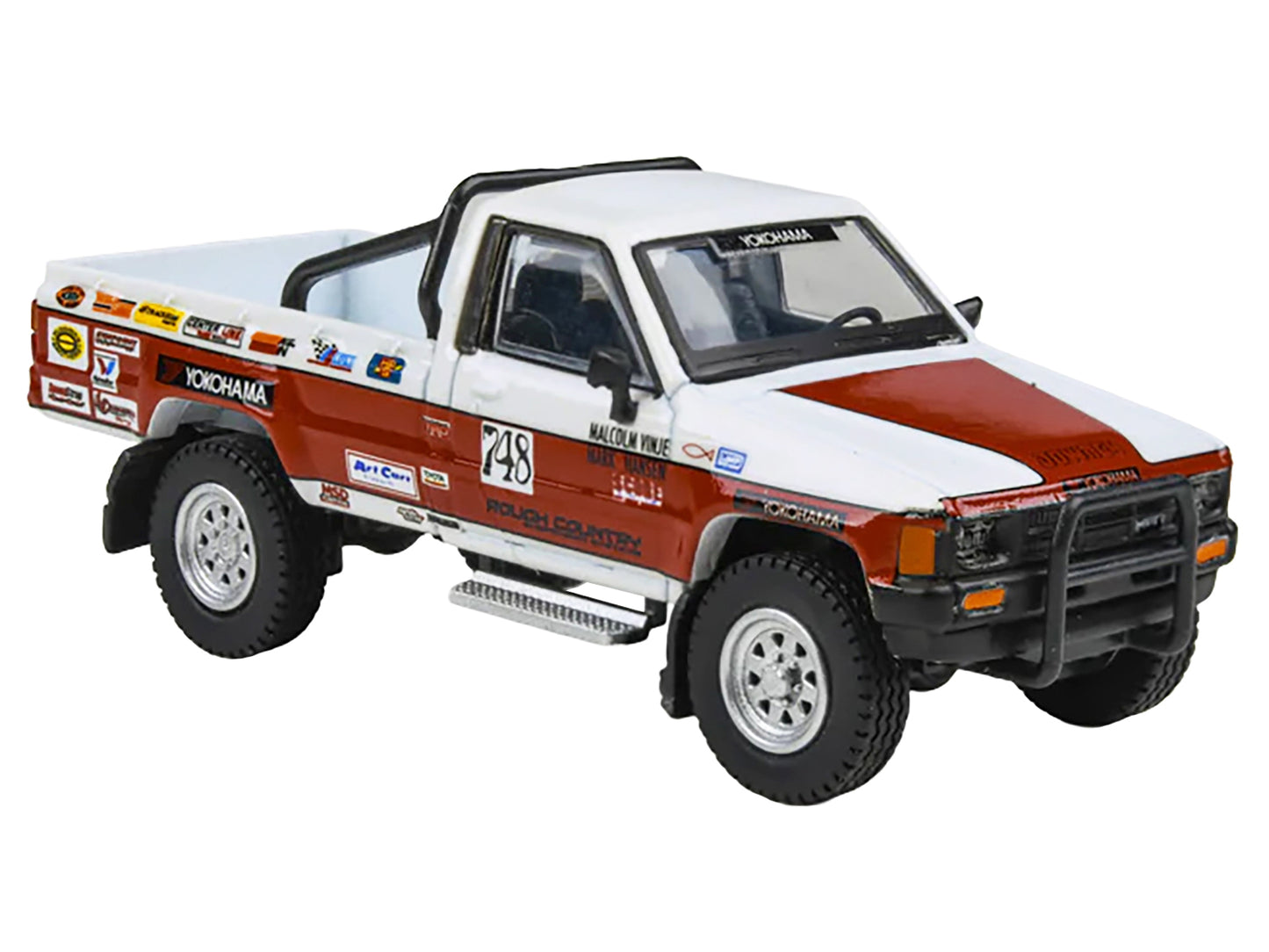 Toyota Hilux Pickup Truck #748 Malcolm Vinje - Mark Hansen "Mojave 250" (1987) 1/64 Diecast Model Car by Paragon Models