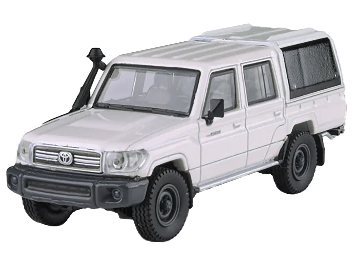 2012 Toyota Land Cruiser LC 79 French Vanilla White with Canopy 1/64 Diecast Model Car by Paragon Models