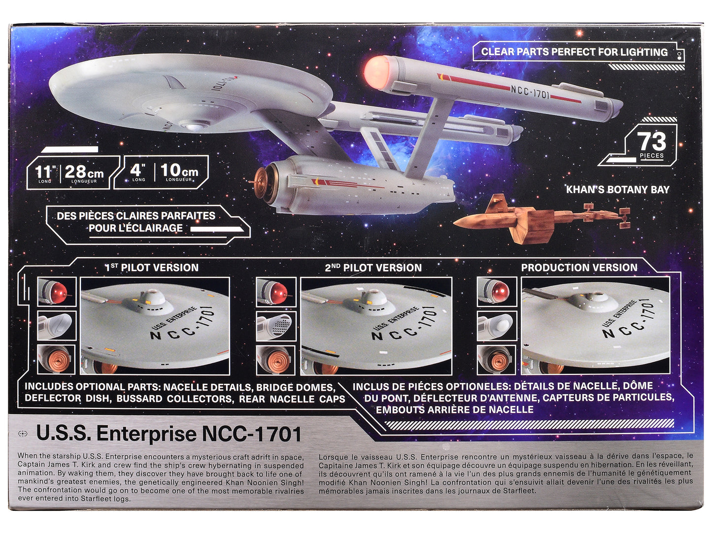 Skill 2 Model Kit U.S.S. Enterprise NCC-1701 Spaceship "Star Trek" (1966) TV Series 1/1000 Scale Model by Polar Lights-DiecastModeler.com